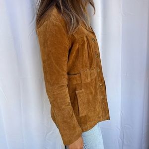 SOLD suede leather jacket/coat